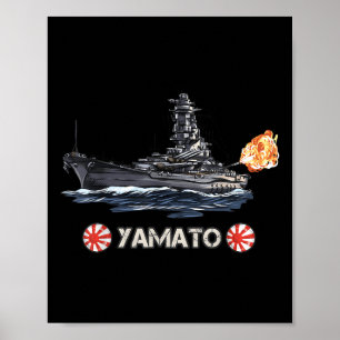 Japanse slagschip Yamato uit de Tweede Wereldoorlo Poster