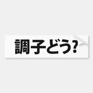 Japanse Slang Wat is er 調子ど う? Choushi Dou Bumpersticker