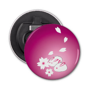 Japanse sneeuwkonijnen en Sakura Button Flesopener