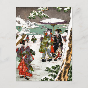 Japanse sneeuwval briefkaart