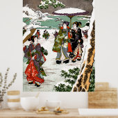 Japanse sneeuwval poster (Keuken)