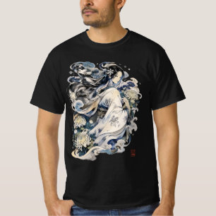 Japanse Sneeuwvrouwenkunst   Winter Yokai in Kimon T-shirt