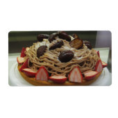 Japanse Spaghetti- en aardbeienkap Etiket (Voorkant)