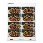 Japanse Spaghetti- en aardbeienkap Etiket (Full Sheet)
