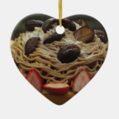 Japanse Spaghetti- en aardbeienkap Keramisch Ornament (Voorkant)