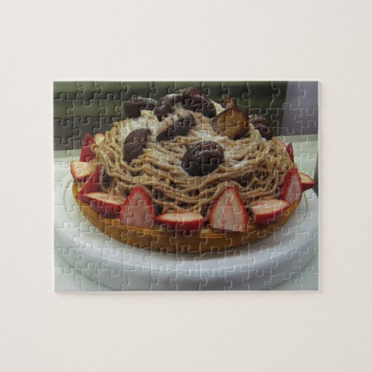 Japanse Spaghetti- en aardbeienkap Legpuzzel (Horizontaal)