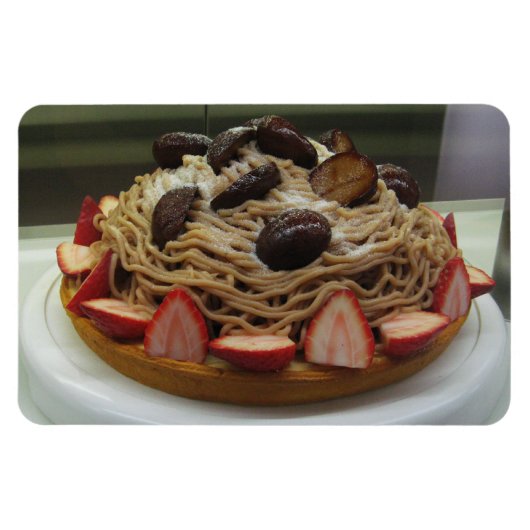 Japanse Spaghetti- en aardbeienkap Magneet (Horizontaal)