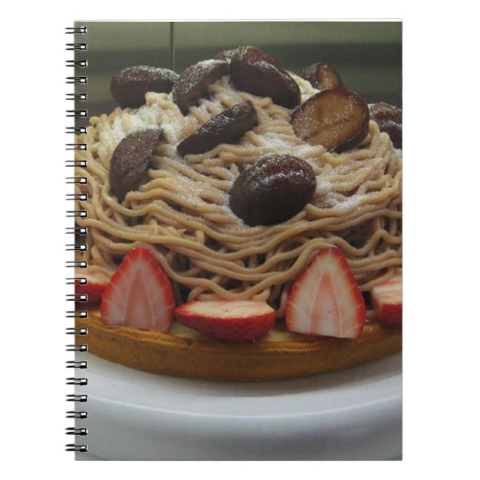 Japanse Spaghetti- en aardbeienkap Notitieboek (Voorkant)