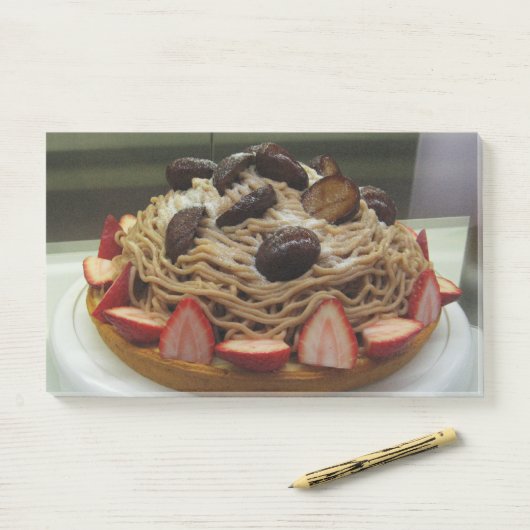 Japanse Spaghetti- en aardbeienkap Post-it® Notes (Op bureau)
