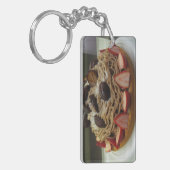 Japanse Spaghetti- en aardbeienkap Sleutelhanger (Voorkant Links)