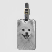 Japanse spitz bagagelabel (Voorkant (verticaal))