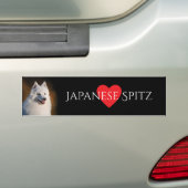 Japanse Spitz-Bumpersticker Bumpersticker (Op auto)
