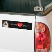 Japanse Spitz-Bumpersticker Bumpersticker (Op Truck)