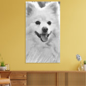 Japanse spitz canvas afdruk (Insitu (Woonkamer))
