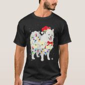 Japanse Spitz Dog-kerstlampjes mam pap gi T-shirt (Voorkant)