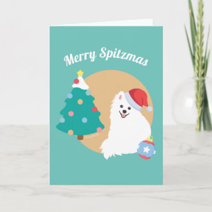  - Japanse Spitz Dog Kerstmis Kaart