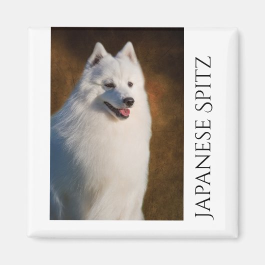 Japanse Spitz Fridge Magnet Magneet (Voorkant)