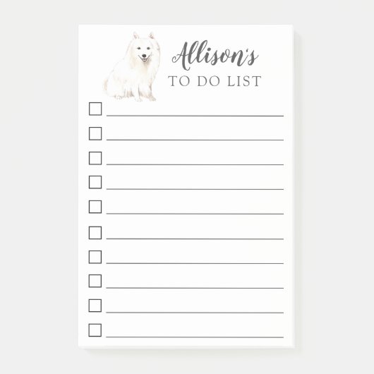 Japanse Spitz-hond gepersonaliseerd om te doen Post-it® Notes (Voorkant)