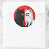 Japanse spitz hond ronde sticker (Tas)