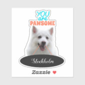 Japanse Spitz Oranje Pawsome Vinyl Stickers (Vel)