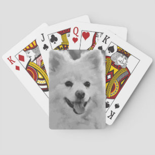 Japanse spitz pokerkaarten