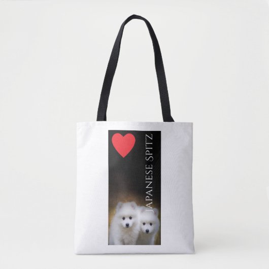 Japanse Spitz Puppies Canvas tas (Voorkant)