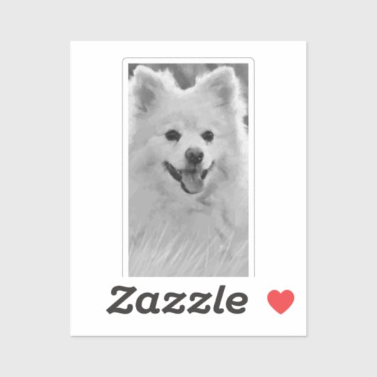 Japanse spitz sticker (Vel)