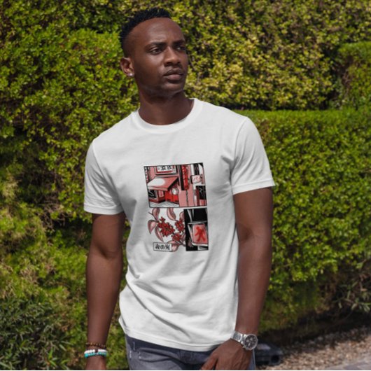 Japanse stad t-shirt