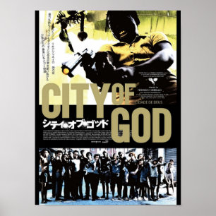 Japanse stad van God Poster