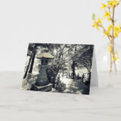 Japanse Steenlampions Kaart (Gele Bloem)