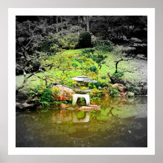 Japanse Steenlantaarn Poster