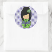 Japanse Sticker Kokeshi Doll (Tas)