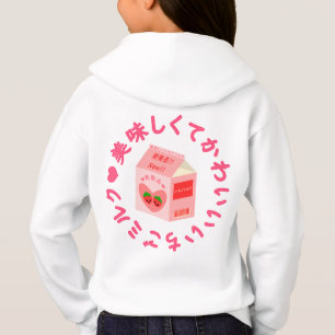 Japanse stijl Kawaii aardbeimelk trui