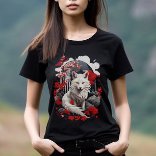 Japanse Stijl Kitsune Fox T-shirt