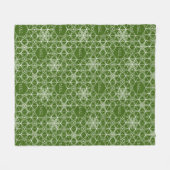 Japanse stijl Snowflake Fleece Deken (Voorkant (Horizontaal))