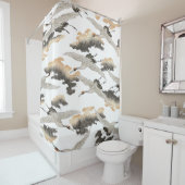 Japanse stijlkraan: elegant ontwerp. douchegordijn (In situ)