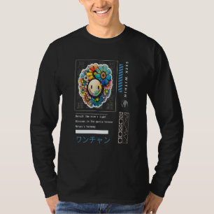 Japanse straattaal Kidcore esthetische bloem T-shirt