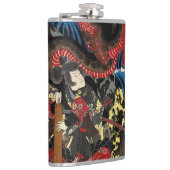 Japanse strijder tegen de reuzenslang heupfles (Rechts)