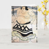 Japanse sumo-worstelaar kaart (Gele Bloem)