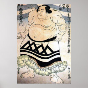 Japanse sumo-worstelaar poster