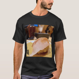 Japanse Sushi Aburi Nigiri Gouden Plaat Fotografie T-shirt