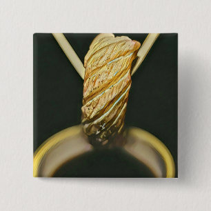 Japanse sushi-minnaar vierkante button 5,1 cm