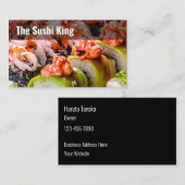 Japanse Sushi Restaurant Editable Visitekaartjes (Voorkant / Achterkant)