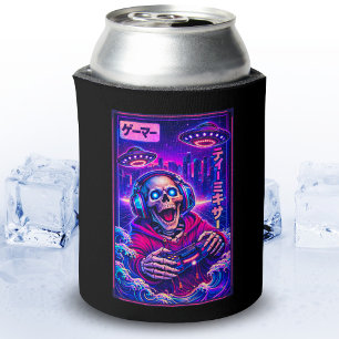 Japanse Synthwave Sci-Fi UFO Skelet Coole Gamer Blikjeskoeler