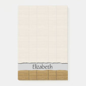 Japanse Tatami Mat, Bamboe Mat, Jouw naam Post-it® Notes (Voorkant)