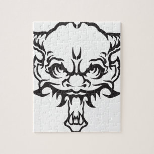 Japanse Tatoeage Oni Duivel Legpuzzel