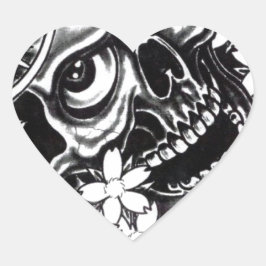 Japanse tattoo hart sticker