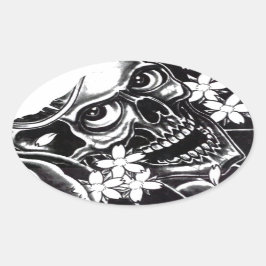 Japanse tattoo ovale sticker