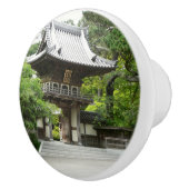 Japanse Tea Garden in San Francisco Keramische Knop (Rechts)
