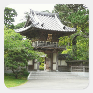 Japanse Tea Garden in San Francisco Vierkante Sticker